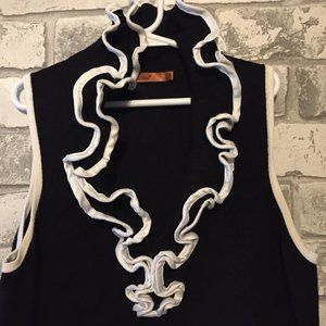 Belldini Ruffled Sleeveless Top Size Small